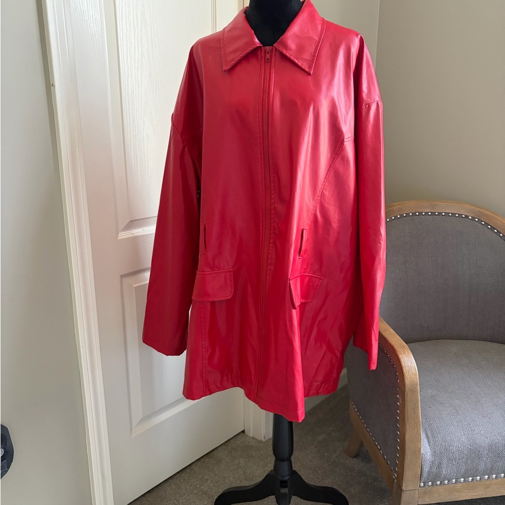 Elegant Red Trench Coat for Women